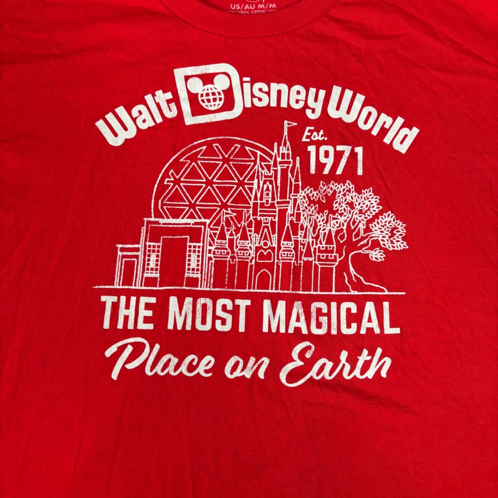 Walt Disney Works Retro Red Graphic Tee - The Most Magical Place on Earth